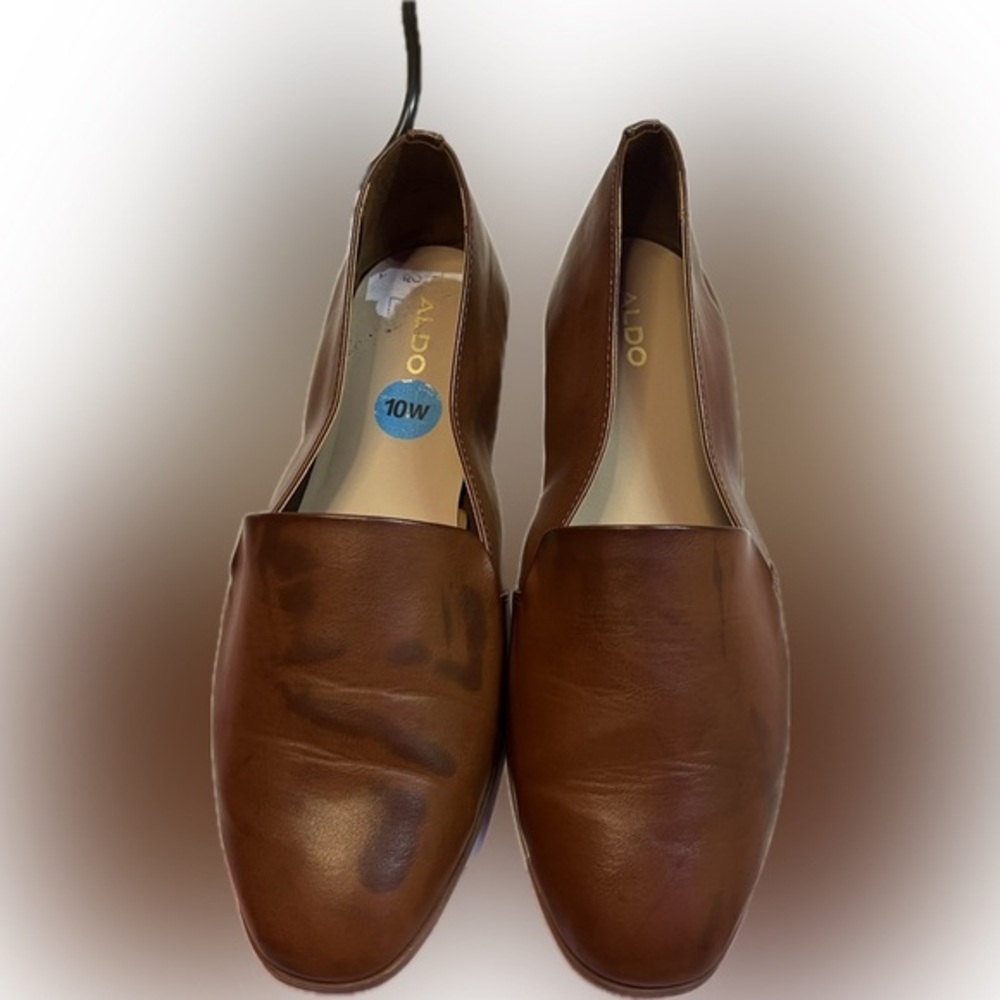 Aldo Women's Tan Leather Loafers